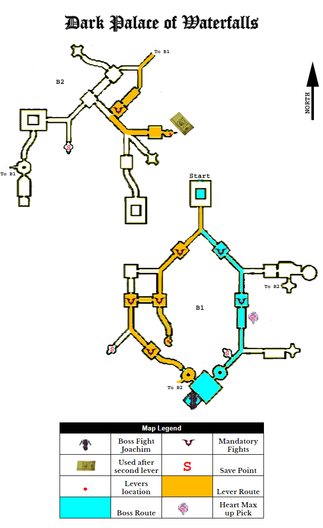 Dark Palace of Waterfalls Map Reference