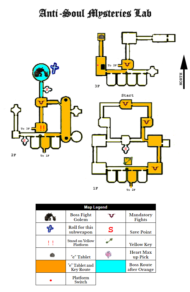 Anti-Soul Mysteries Lab Map Reference